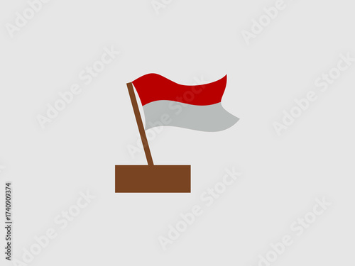 A graphic showing a small Indonesian flag