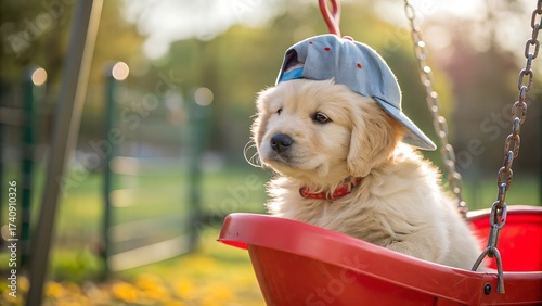 Hipster Dog at the Playground