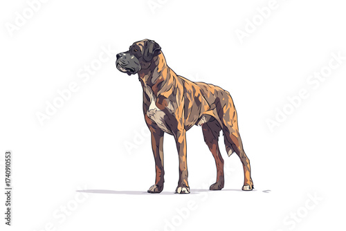 brindle happy pedigree black isolated