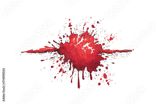 Blood splatter isolated