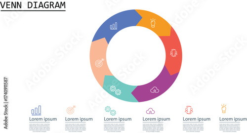 Venn diagram business infographic circle chart