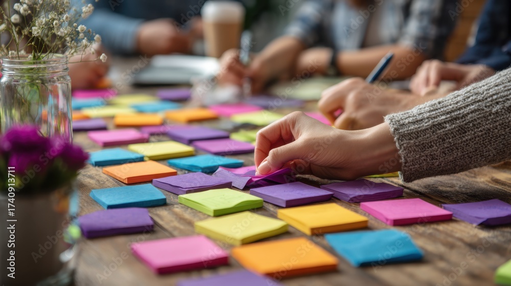 Fototapeta premium Creative freedom transforms workplaces into idea labs where innovation thrives, and employees take pride in shaping something original. 