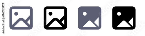 Set of gallery vector illustration. Photo icon