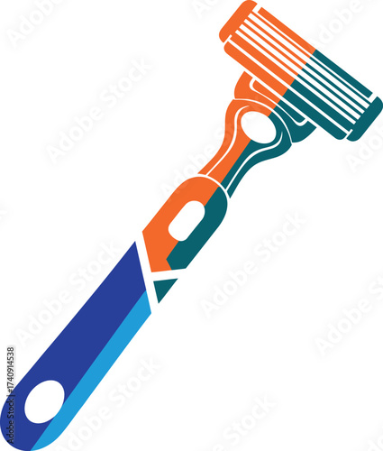 Modern Razor Icon - Geometric Design