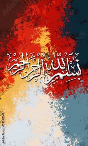 Arabic calligraphy Bismillahirrahmanirrahim, the first verse of the Koran, is translated as: 
