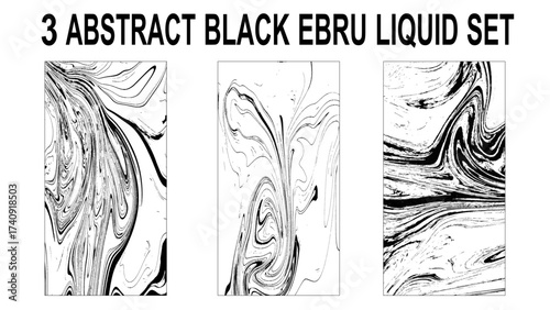 Set of white and black marble texture vector background. Stone or rock bundle, collection. 