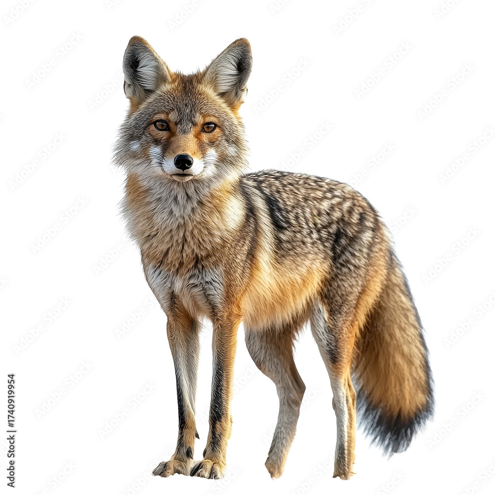 Fototapeta premium Jackal isolated on transparent background.