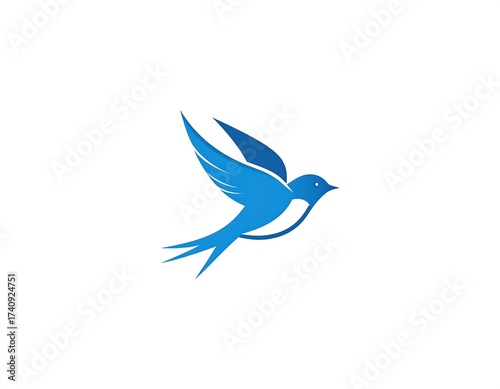 Free Download Blue Swallow Bird Logo Design for Business and Creative Projects. - GFXLoad