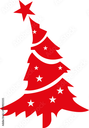 Festive Christmas Tree with Stars