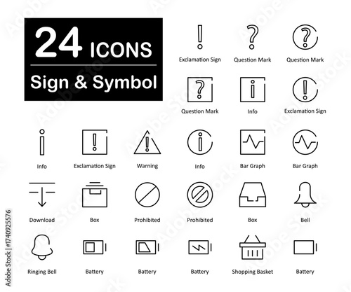 These are 24 beautiful small, pixel perfect electronics sign and symbol vector icons.