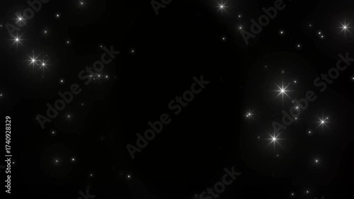 Twinkling Star Particles on Dark Background