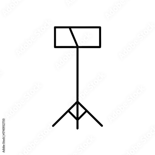 contemporary vector line icon of a music stand  ed