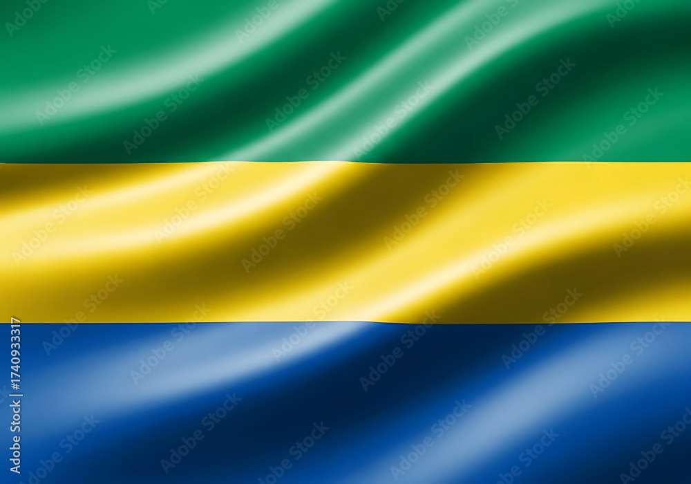 Fototapeta premium The national flag of equatorial guinea with vibrant horizontal bands