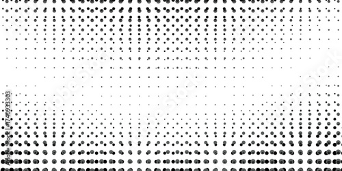 Abstract halftone wave dotted background. Halftone  grunge pattern with square.  Vector halftone modern pop art twisted texture for poster, cover, business card, postcard, art label layout, sticker.