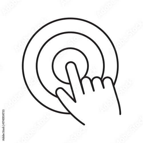  Finger clicking or pressing a target