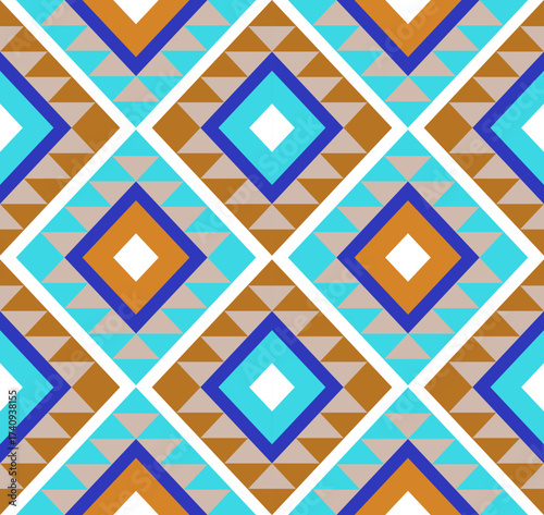 retro color ethnic Navajo seamless pattern. Tribal traditional background design for fabric,carpet,wallpaper,clothing,wrapping,batik. Indian, Scandinavian,Mexican, folk striped pattern in Aztec style.