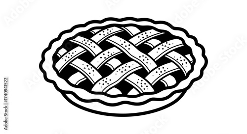 Delicious baked pie with lattice crust design perfect dessert for any occasion.