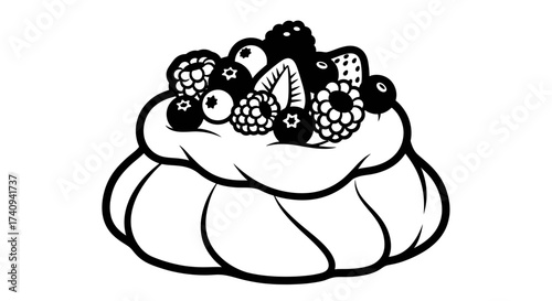 Delicious dessert with berries and cream a sweet treat for any occasion.