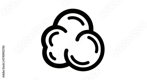 Popcorn icon illustration perfect for food and snack related designs.