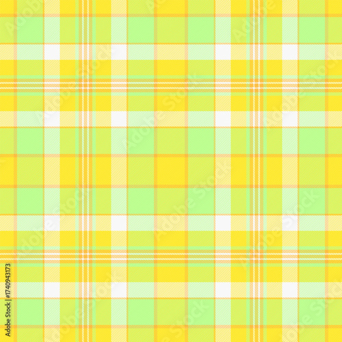 Diamond texture textile fabric, kid tartan vector seamless. Inspiration background plaid pattern check in green and yellow colors.