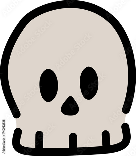 color halloween doodle skull
