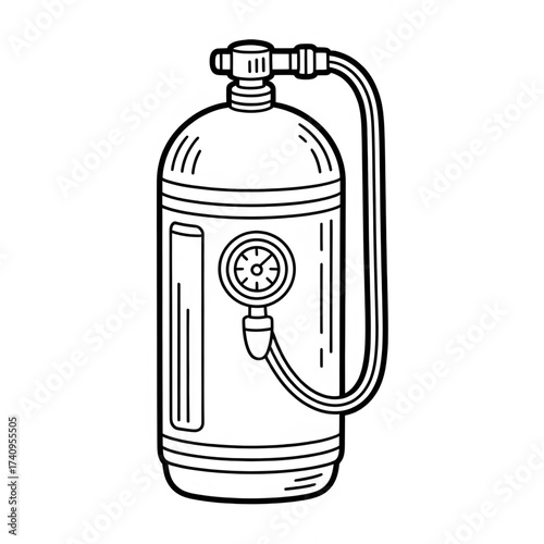oxygen illustration line art coloring page 