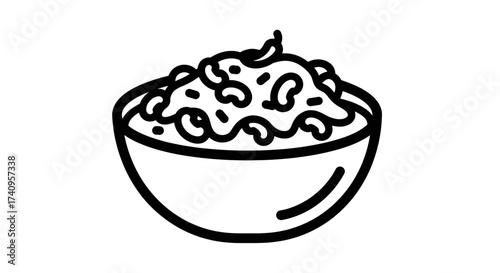 Delicious bowl of beans with a creamy texture perfect for a healthy meal.