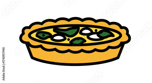 Delicious quiche with spinach and cheese a savory pastry dish perfect for brunch or lunch.