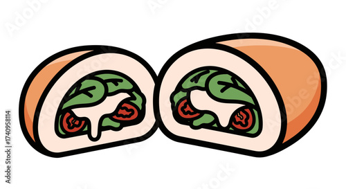 Delicious sushi roll with fresh ingredients a culinary delight perfect for food lovers a tasty meal.