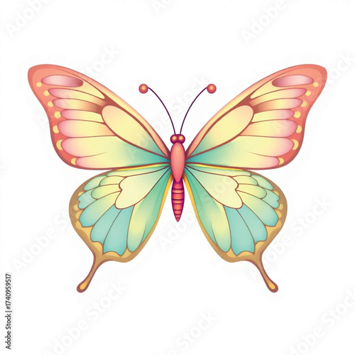 elegant colourful butterfly vector illustration