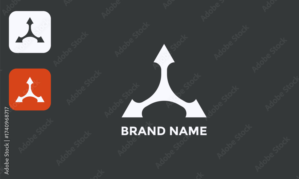 Fototapeta premium Abstract Triangle Star Logo, Geometric Star Design, Modern Angular Symbol, Isolated White on Black