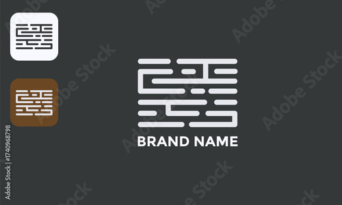 Ancient Script Logo, Abstract Artifact Symbol, Historical Writing Design, Isolated White on Black