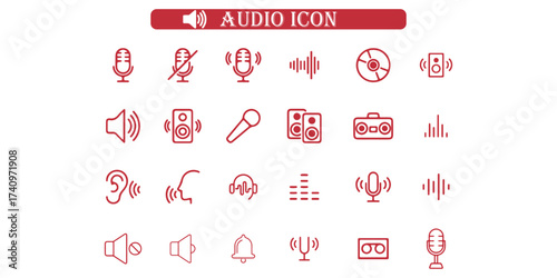 sound on off icons vector in line style . sound volume and mute icon. Volume allow and volume prohibit icon set. Sound and Mute. Volume icon set. EPS 