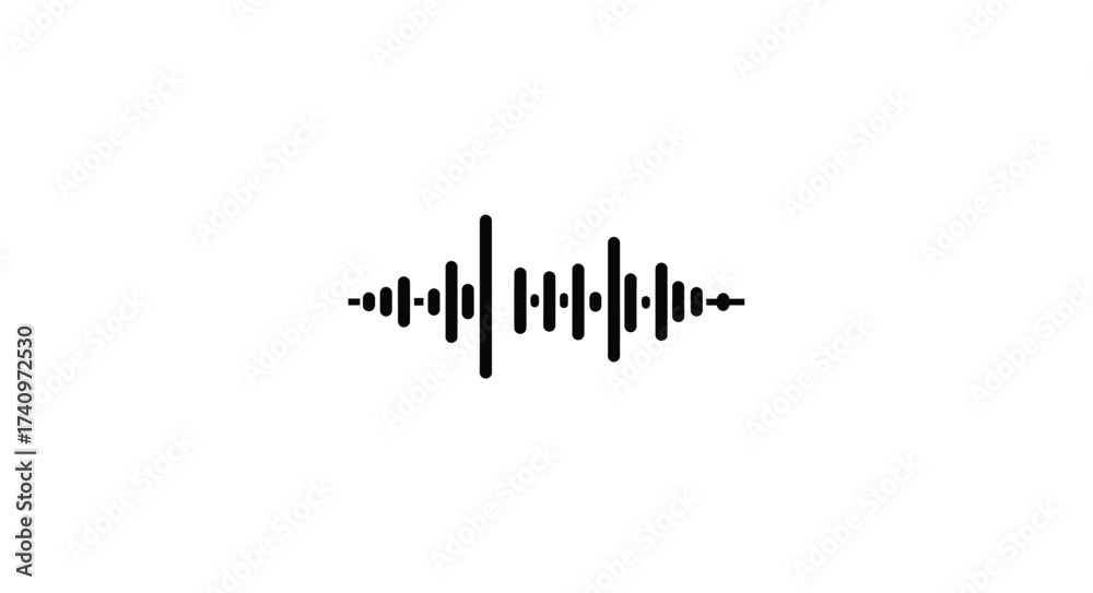 Fototapeta premium Abstract sound waveform graphic representing audio signal data and music technology concepts