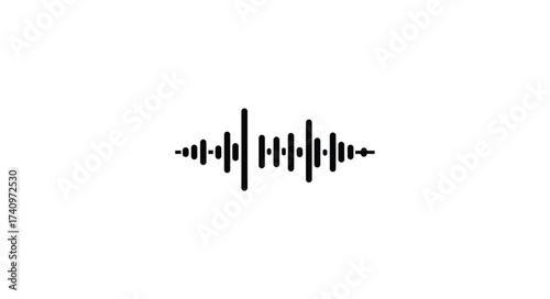 Abstract sound waveform graphic representing audio signal data and music technology concepts
