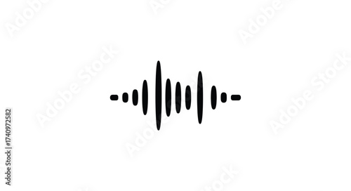 Abstract sound waveform pulse digital audio signal representation concept artistic graphic