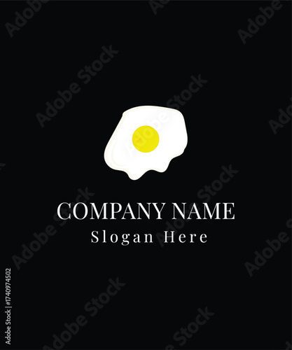 Frying eggs logo, Creative omelette illustration logo design, breakfast logo inspiration, restaurant logo design vector