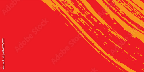 red and orange brush wrap car sticker pattern abstract banner sporty lines red and orange color combination grunge brush pattern racing design, Vector Illustration.