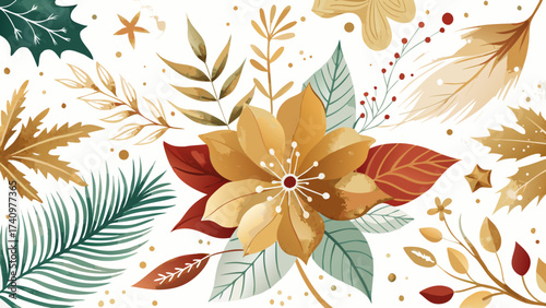 Autumn floral arrangement with warm colors and leaves