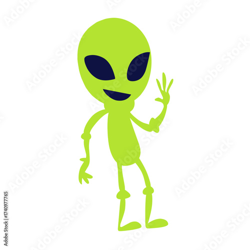 green alien illustration vector
