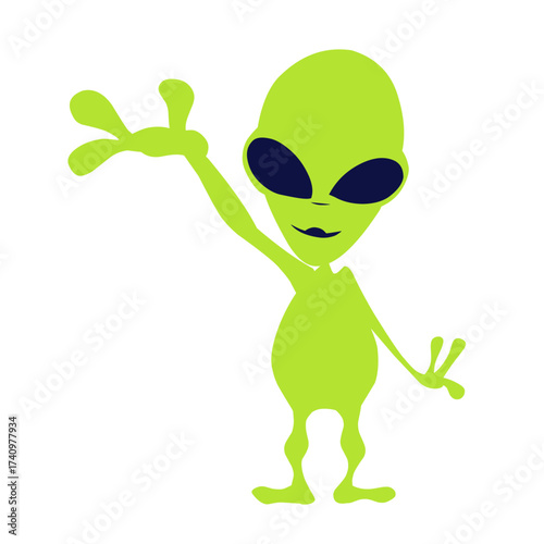 green alien illustration vector
