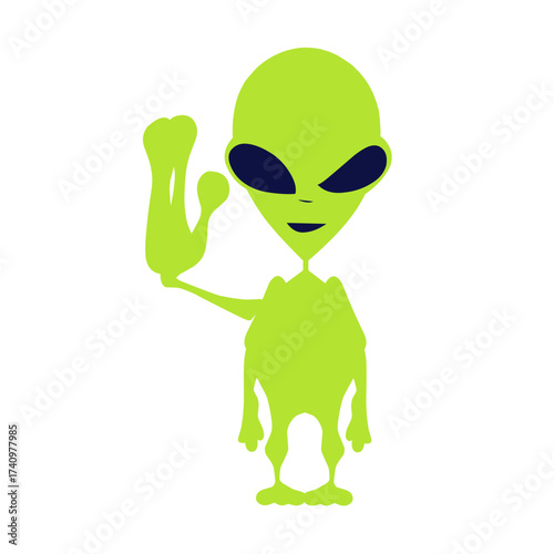 green alien illustration vector
