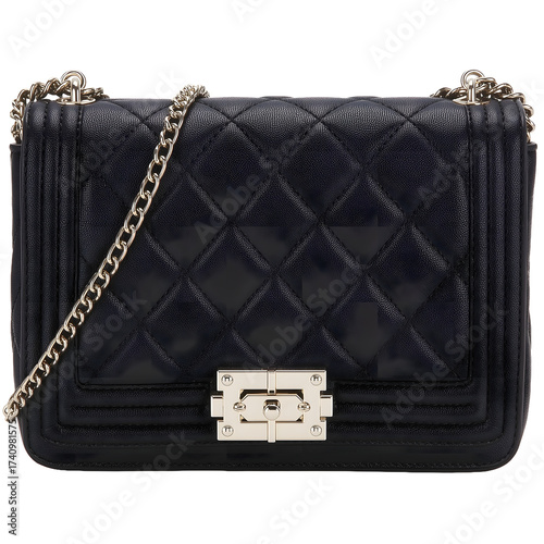 Elegant Black Quilted Chain Handbag for Women – Luxury Crossbody Purse