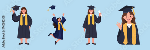 Joyful Female Graduates Celebrating Academic Milestones and Future Prospects