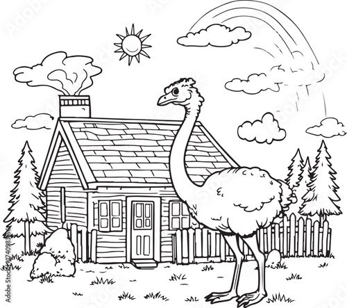 House coloring page for kids