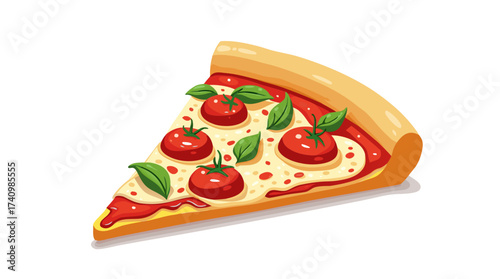 pizza with tomato and cheese