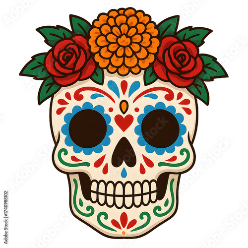 mexico death day horror illustration