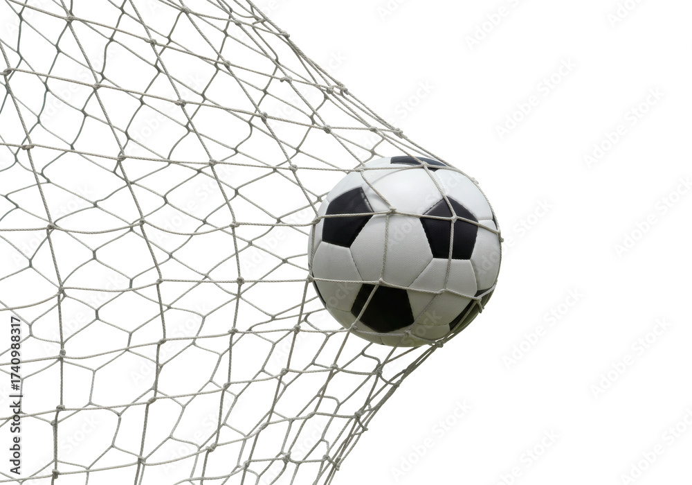 Fototapeta premium Soccer Ball Goal Net Football Sport Game Score Competition Victory Championship