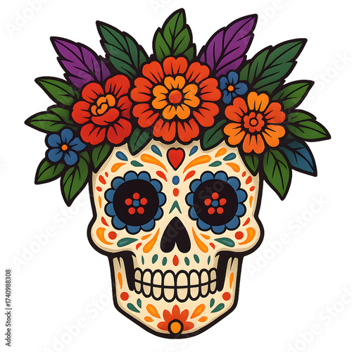 mexico death day horror illustration