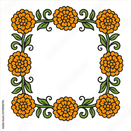 mexico death day square frame